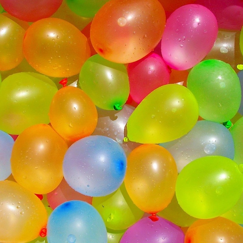 Afbeelding van 100x Gekleurde waterballonnen speelgoed
