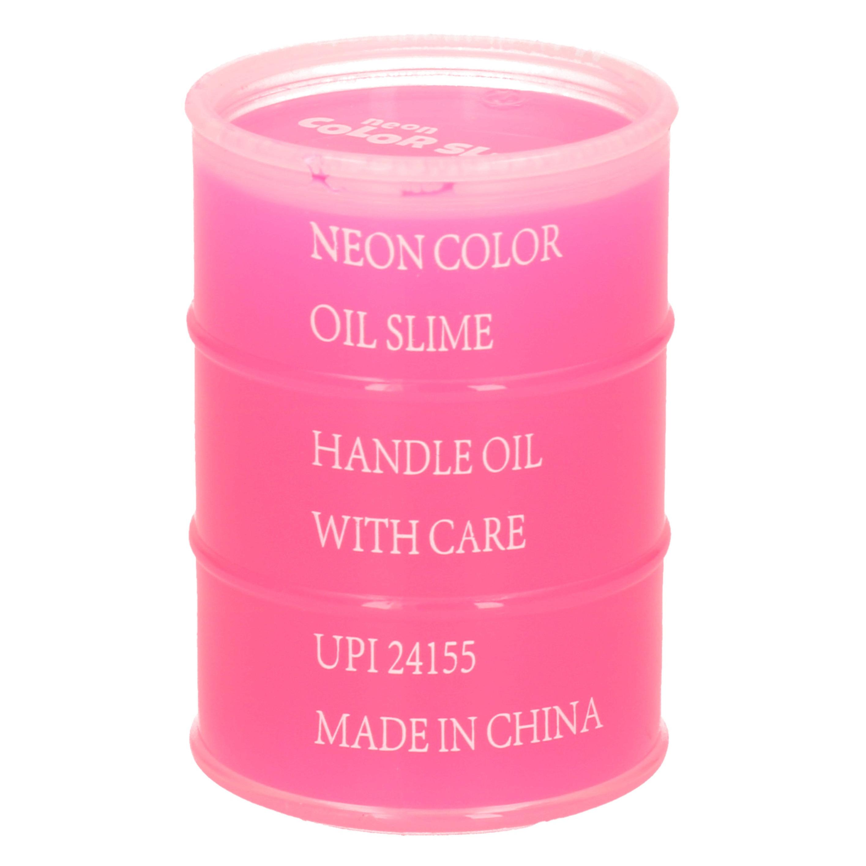 Afbeelding van 1x Potjes speelgoed/hobby slijm roze in olievat 5,5 x 8 cm 150 ml inhoud