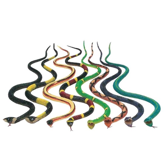 Afbeelding van 20x Plastic speelgoed dieren slangen 30 cm