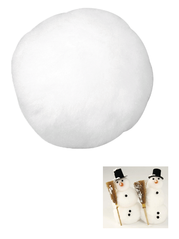 24x Witte sneeuwballen 6 cm