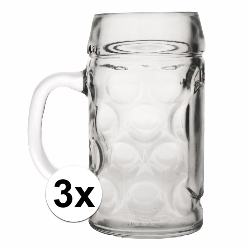 glazen bierpullen 0,5 liter Fun en België