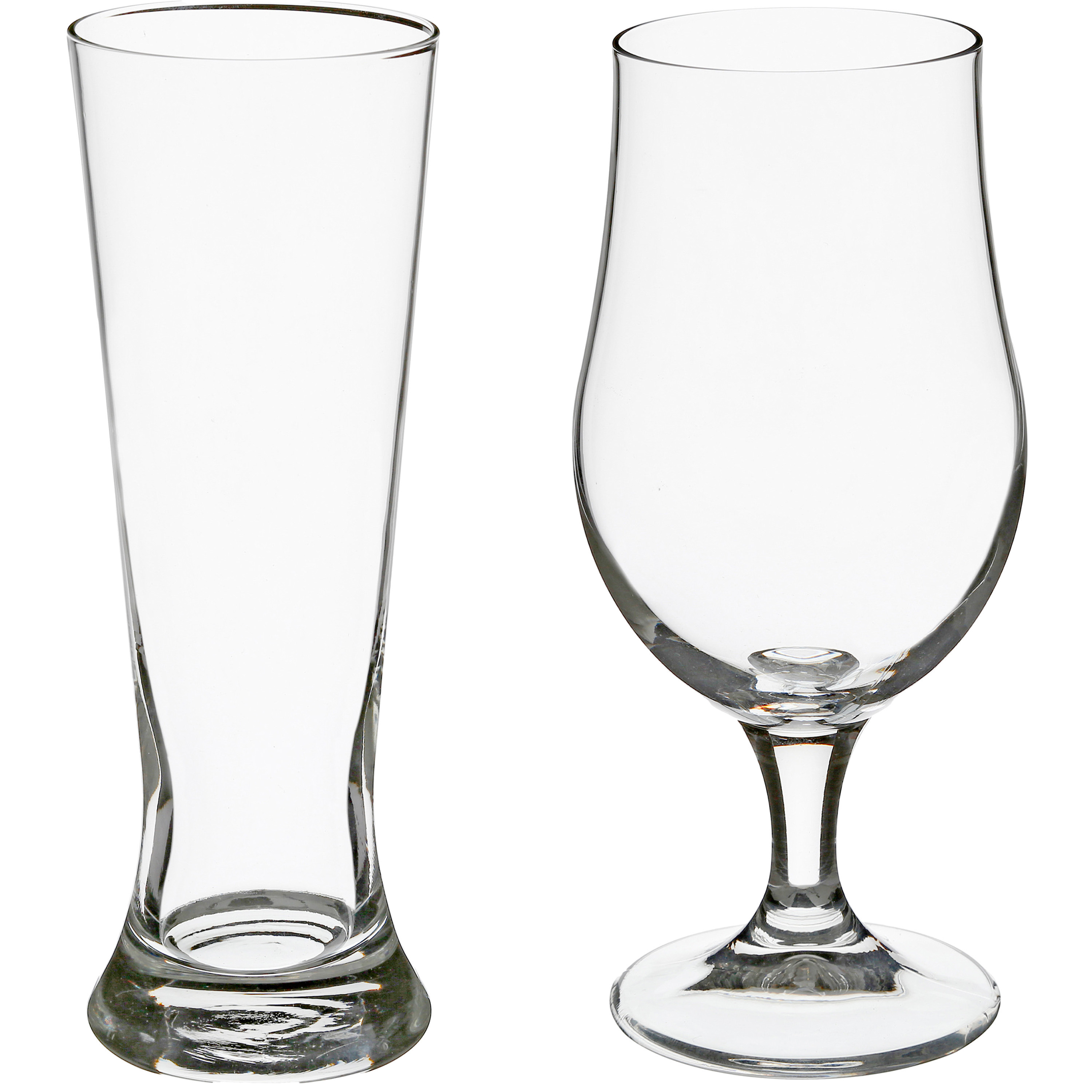 exotisch lanthaan span Bierglazen set - pilsglazen fluitje/bierglazen op voet - 8x stuks - glas  bij Fun en Feest België