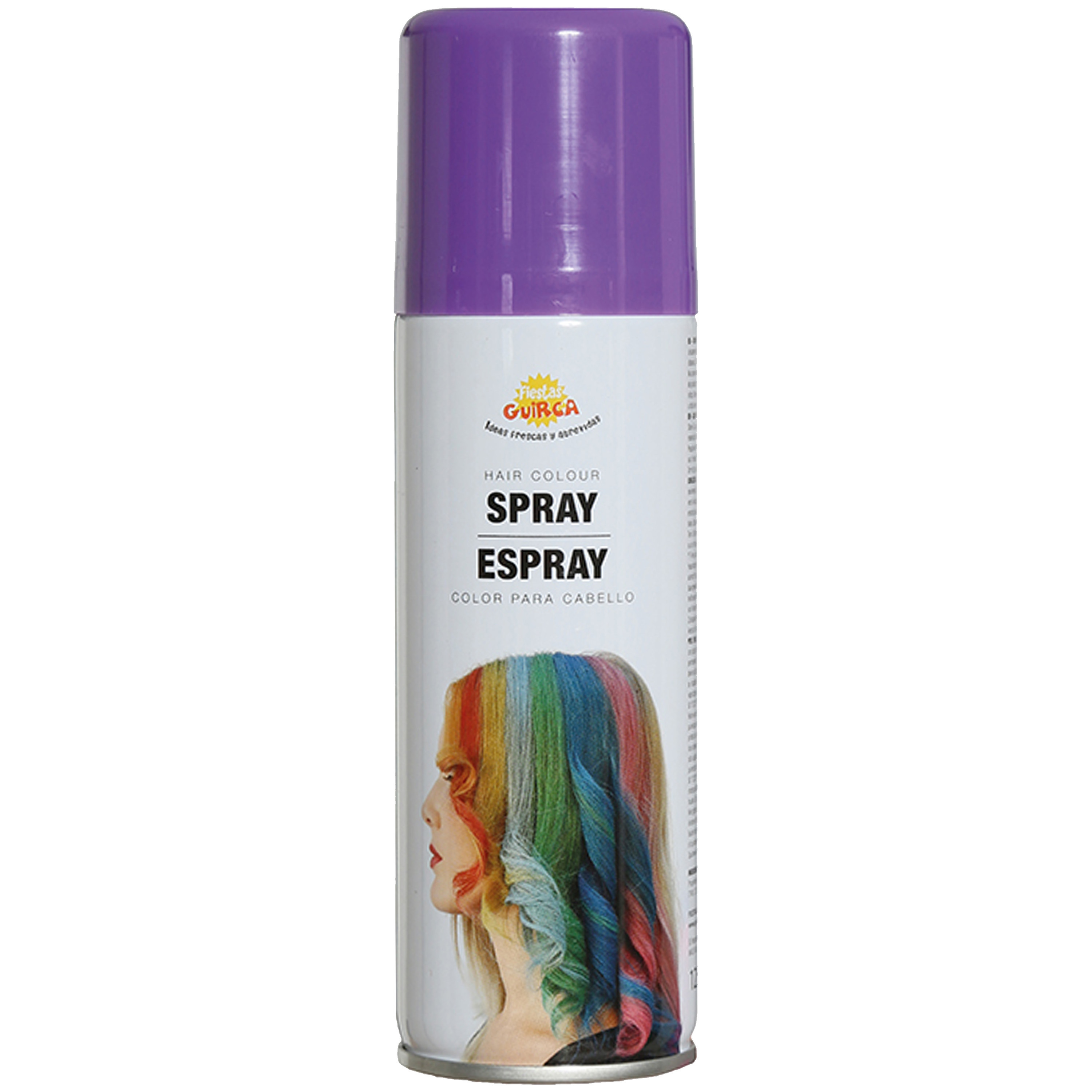 Afbeelding van Carnaval verkleed haar verf/spray - paars - spuitbus - 125 ml