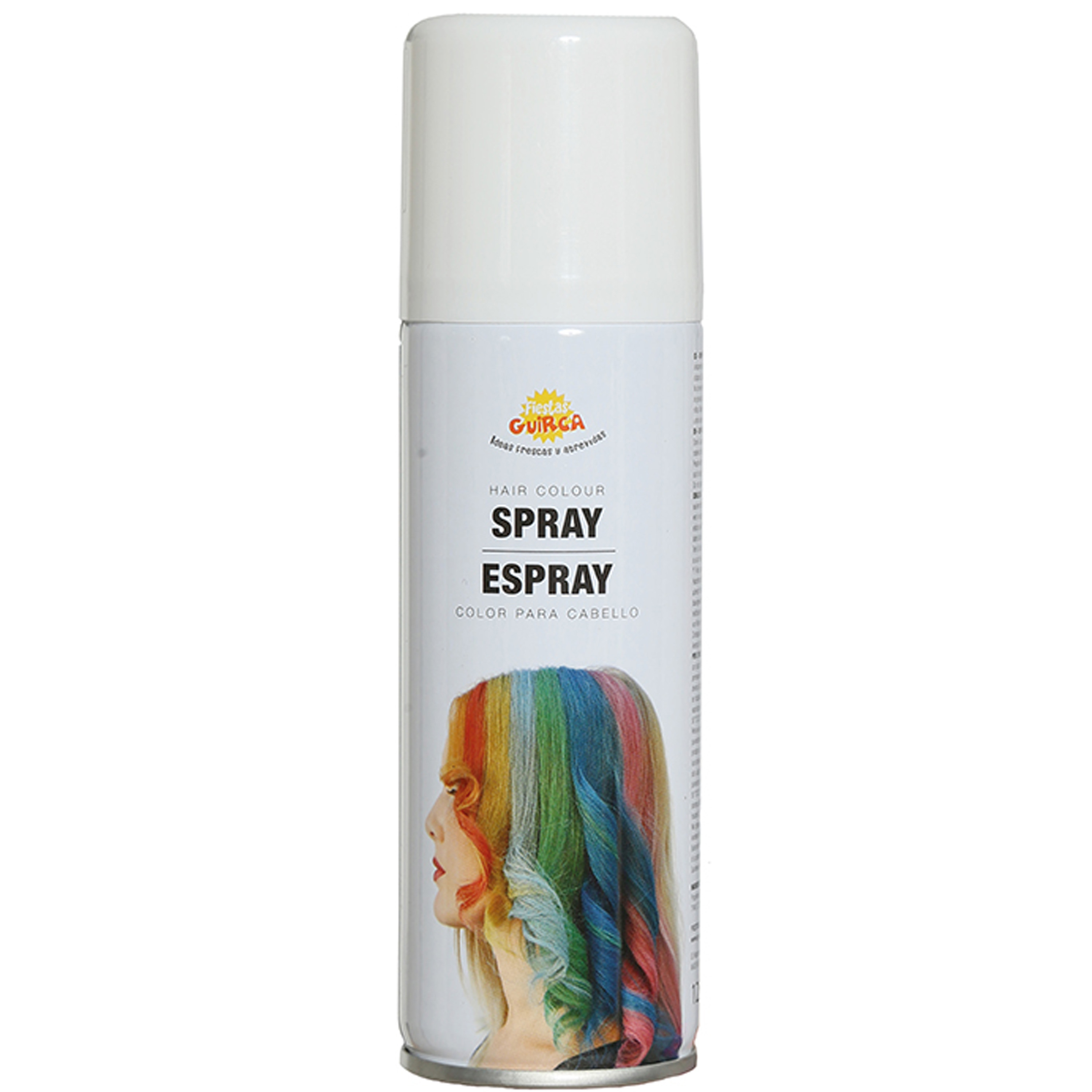 Afbeelding van Carnaval verkleed haar verf/spray - wit - spuitbus - 125 ml