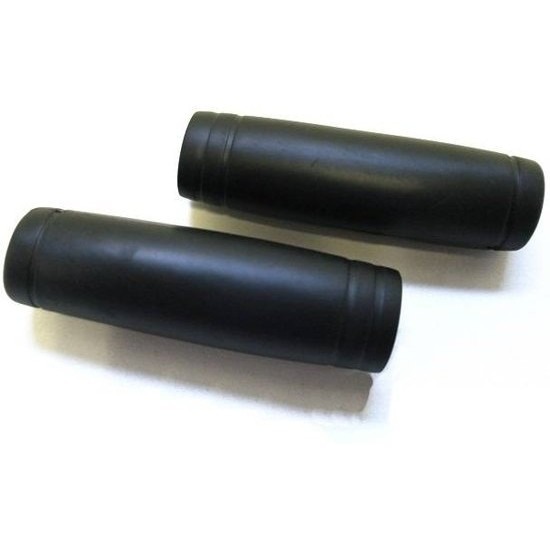 Fiets handvatten set rubber zwart 22 x 110 mm
