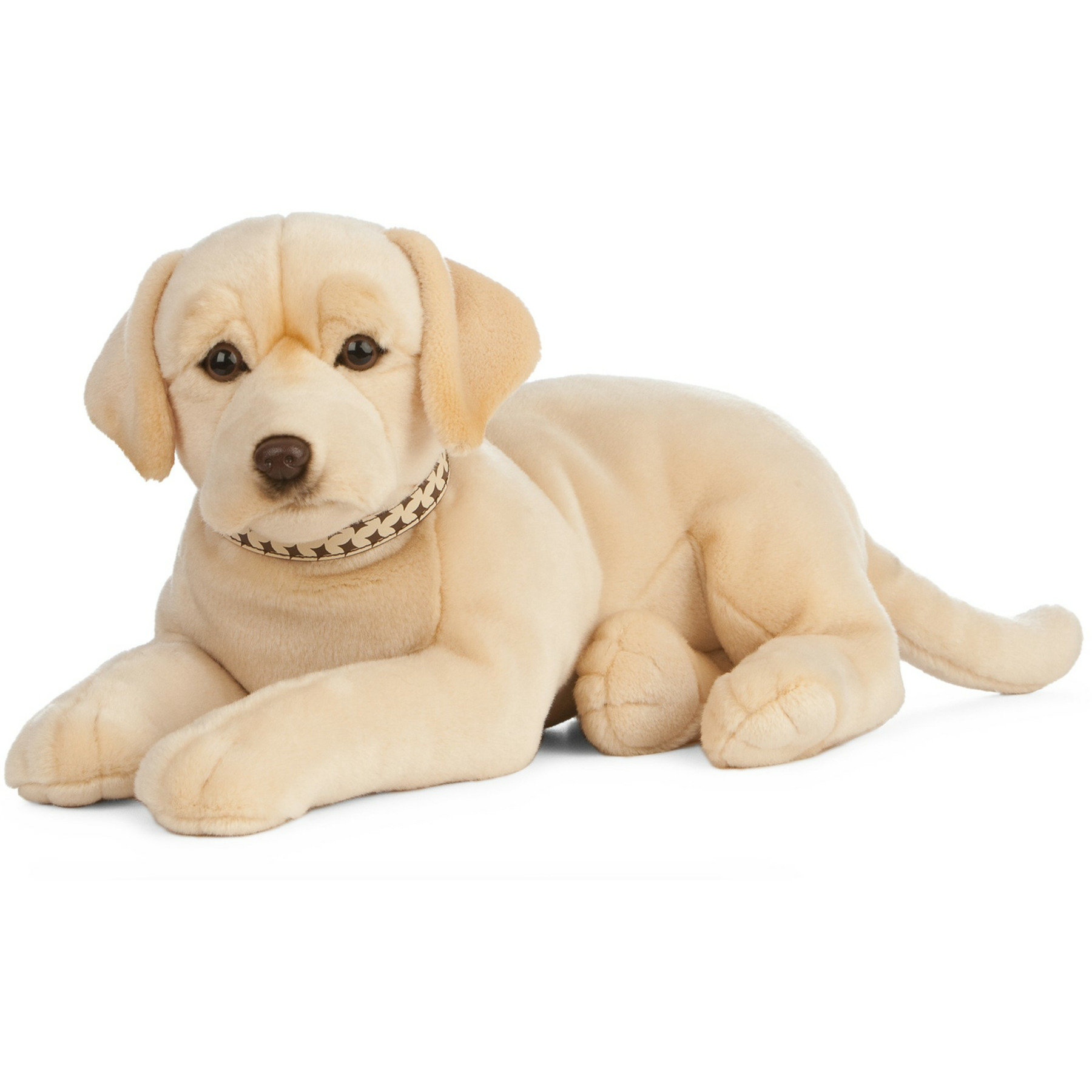 Afbeelding van Grote pluche blonde Labrador hond knuffel 60 cm speelgoed