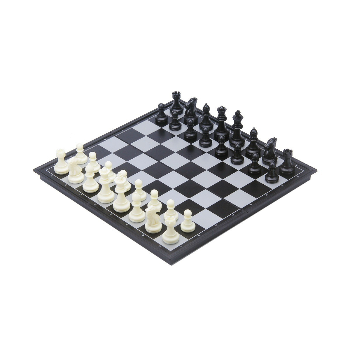 Afbeelding van Longfield games - Reis schaak/backgammon opklapbaar magnetisch bord 25 x 25 cm geleverd in een colou