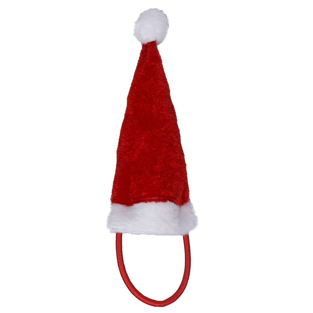 Afbeelding van Mini kerstmuts - haar elastiek - 12 cm