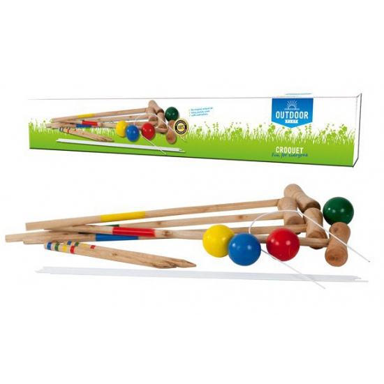 Afbeelding van Speelgoed croquet set van hout