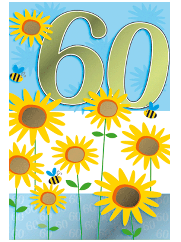 Ongebruikt Verjaardagskaart 60 jaar bij Fun en Feest België LS-37