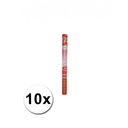 10 confetti shooters rood 60 cm