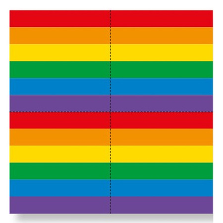 100x Gay pride thema servetten regenboog 33 x 33 cm