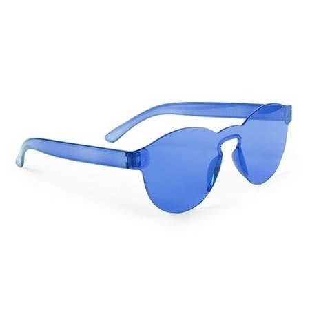 10x Blauwe verkleed zonnebrillen voor volwassenen