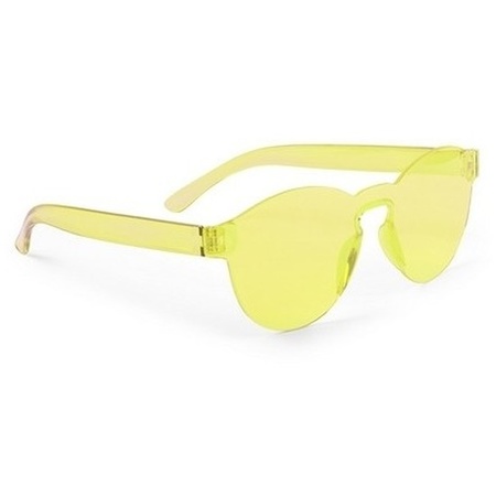 10x Gele verkleed zonnebril voor volwassenen