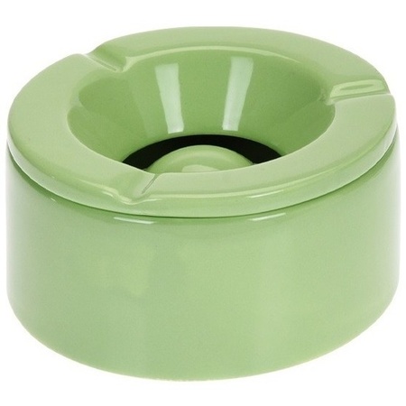 10x Green ashtray 12 cm