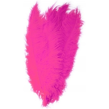 10x Large fuchsia pink ostrisch decoration feathers 50 cm