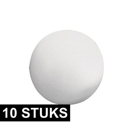 10x Piepschuim ballen/bollen van 3 cm hobby vormen