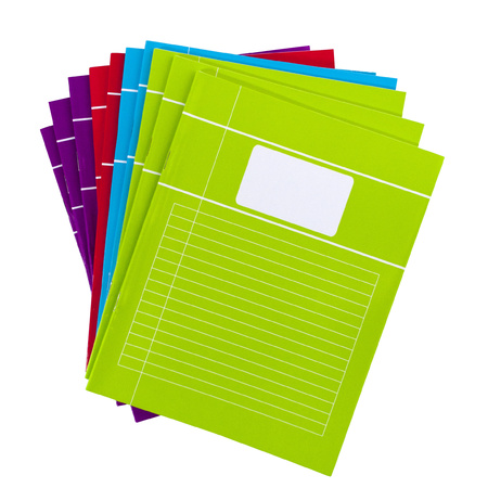 10x notebooks A5 lines bright colored