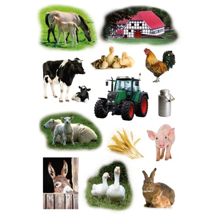 117x Boerderij dieren stickers 