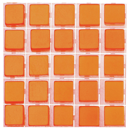 119x stuks mozaieken maken steentjes/tegels kleur oranje 5 x 5 x 2 mm