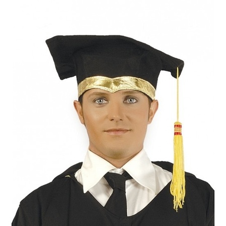 12x Luxe afstudeerhoedje / geslaagd hoedje met gouden details