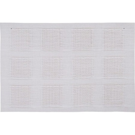 12x Placemats wit geweven/gevlochten 45 x 30 cm