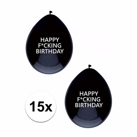15x Happy Fucking Birthday ballonnen