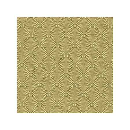 16x Luxe 3-laags servetten met patroon goud 33 x 33 cm