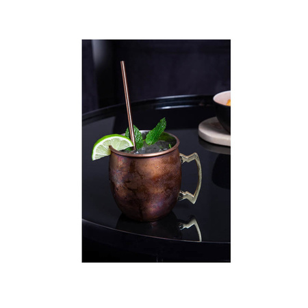 1x Cocktail mug/glass Moscow Mule 450 ml antique copper