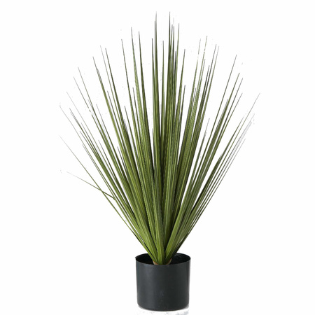 1x Groene grasplanten/kunstplanten Carex 68 cm in zwarte pot