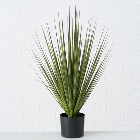 1x Groene grasplanten/kunstplanten Carex 78 cm in zwarte pot