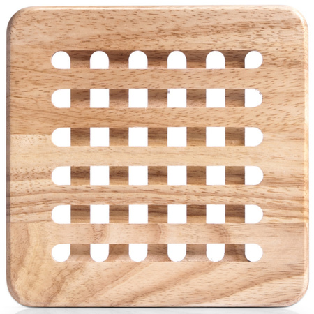1x Wooden pan coasters round 20 x 20 cm
