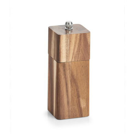 1x Luxe peper/zout molens acacia hout 13 cm