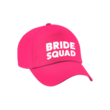 1x Roze vrijgezellenfeest petje Bride Squad dames