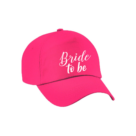 1x Pink Bride To Be cap for adults
