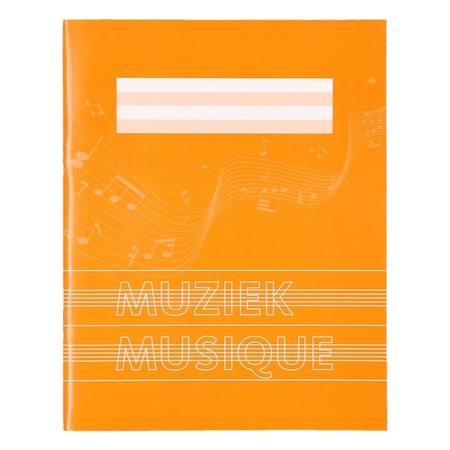 1x pieces A5 music notebooks orange