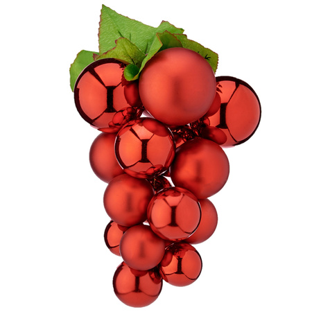 1x pcs plastic decoration grapes red 28 cm