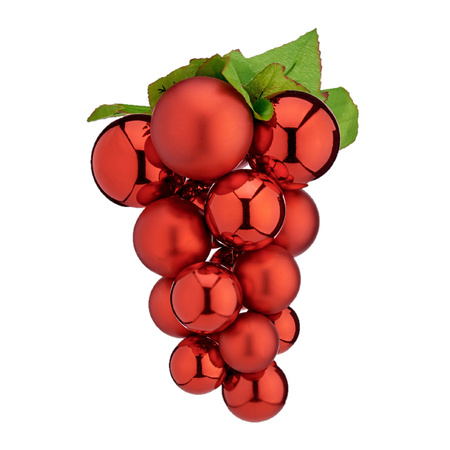 1x pcs plastic decoration grapes red 33 cm