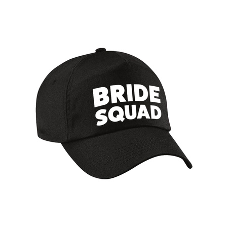 1x Zwart vrijgezellenfeest petje Bride Squad dames