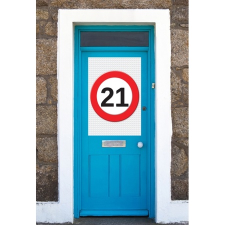 21 years traffic sign doorposter