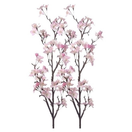 2x Appelbloesem roze kunstbloemen 104 cm