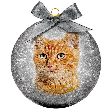 Gedachte Luxe Zelfrespect 2x Kunststof dieren kerstballen met rode kat/poes 8 cm bij Fun en Feest  België