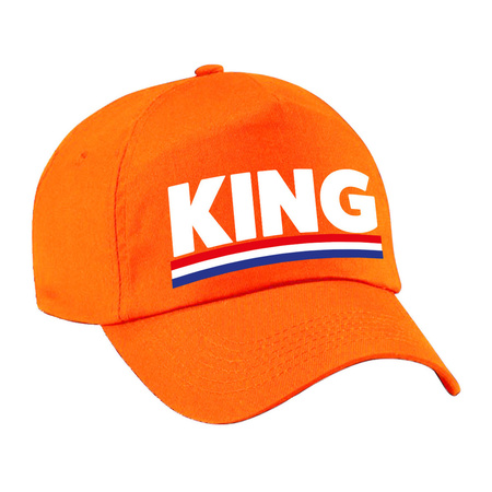 2x stuks king pet / cap oranje Koningsdag/ EK/ WK 