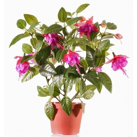 3x Pink fuchsiaplant artificial plant 30 cm indoor