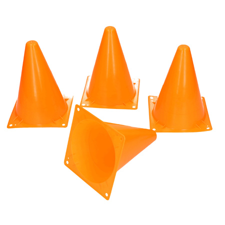 4x Sport/voetbal training pionnen oranje 17 cm