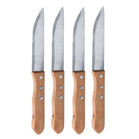 4x stuks Steakknives/meatknives cutlery 24 cm