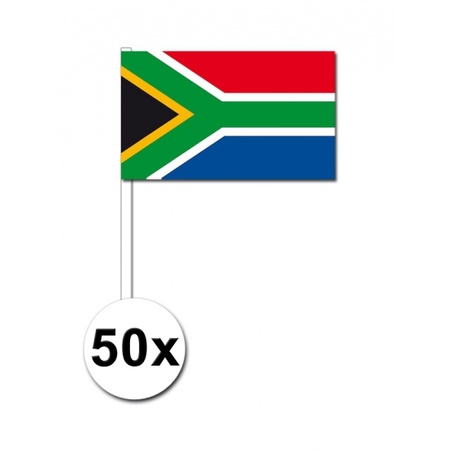 50 Zuid Afrikaanse zwaaivlaggetjes 12 x 24 cm