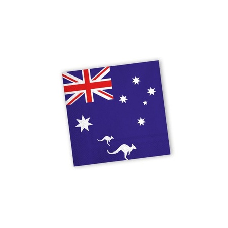 60x Australie landen vlag thema servetten 33 x 33 cm