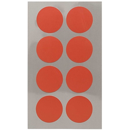 64x Rode ronde sticker etiketten 25 mm 