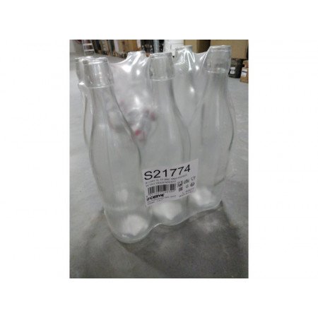 6x Glazen beugelflessen/weckflessen transparant met beugeldop 1 liter